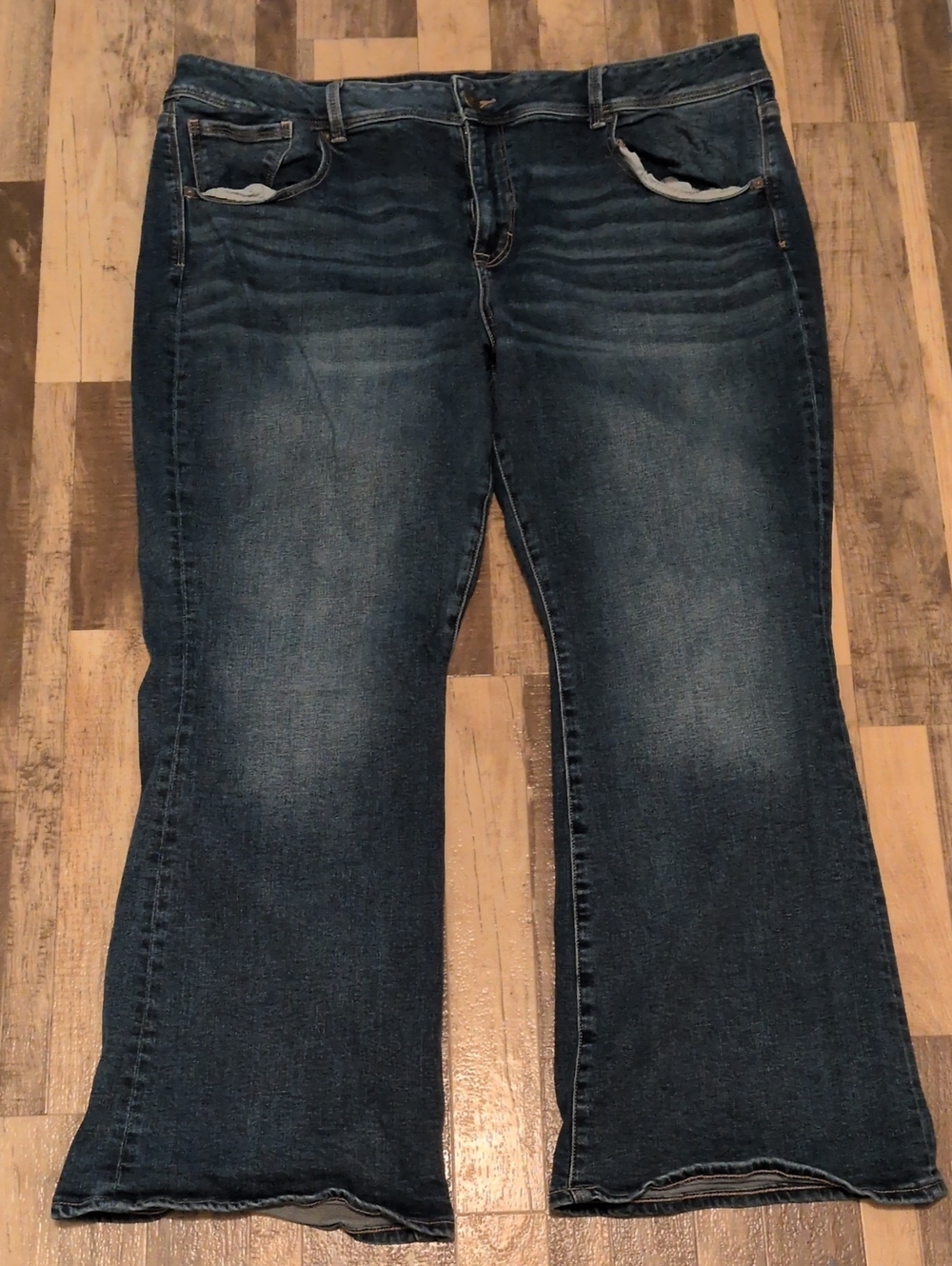 American Eagle Kick Boot Jeans Size 24 Regular Medium Wash Stretch Denim